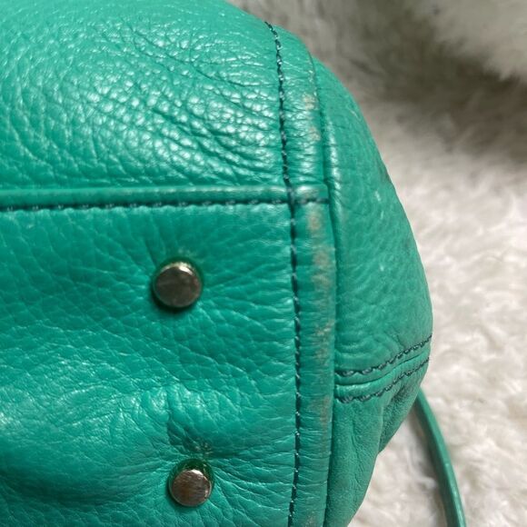 Kate Spade Cobble Hill turquoise green Leather Satchel/Crossbody bag . - Picture 14 of 15